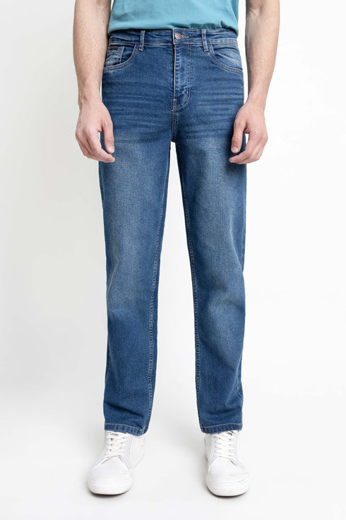 The Mid Wash Tapper Fit Jeans
